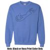 Adult Heavy Blend Heather Royal or Red 60/40 Fleece Crew (S) Thumbnail
