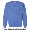 Adult Heavy Blend Heather Royal or Red 60/40 Fleece Crew (S) Thumbnail