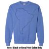 Adult Heavy Blend Heather Royal or Red 60/40 Fleece Crew (S) Thumbnail