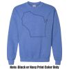 Adult Heavy Blend Heather Royal or Red 60/40 Fleece Crew (S) Thumbnail