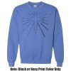 Adult Heavy Blend Heather Royal or Red 60/40 Fleece Crew (S) Thumbnail