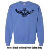 Adult Heavy Blend Heather Royal or Red 60/40 Fleece Crew (S) Thumbnail
