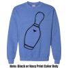 Adult Heavy Blend Heather Royal or Red 60/40 Fleece Crew (S) Thumbnail