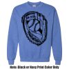 Adult Heavy Blend Heather Royal or Red 60/40 Fleece Crew (S) Thumbnail