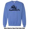 Adult Heavy Blend Heather Royal or Red 60/40 Fleece Crew (S) Thumbnail