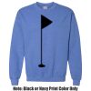 Adult Heavy Blend Heather Royal or Red 60/40 Fleece Crew (S) Thumbnail