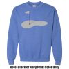 Adult Heavy Blend Heather Royal or Red 60/40 Fleece Crew (S) Thumbnail