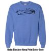 Adult Heavy Blend Heather Royal or Red 60/40 Fleece Crew (S) Thumbnail