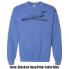 Adult Heavy Blend Heather Royal or Red 60/40 Fleece Crew (S) Thumbnail