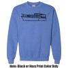 Adult Heavy Blend Heather Royal or Red 60/40 Fleece Crew (S) Thumbnail