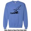 Adult Heavy Blend Heather Royal or Red 60/40 Fleece Crew (S) Thumbnail
