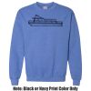 Adult Heavy Blend Heather Royal or Red 60/40 Fleece Crew (S) Thumbnail