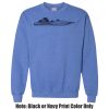 Adult Heavy Blend Heather Royal or Red 60/40 Fleece Crew (S) Thumbnail