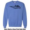 Adult Heavy Blend Heather Royal or Red 60/40 Fleece Crew (S) Thumbnail