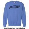 Adult Heavy Blend Heather Royal or Red 60/40 Fleece Crew (S) Thumbnail