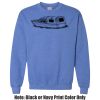 Adult Heavy Blend Heather Royal or Red 60/40 Fleece Crew (S) Thumbnail