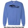 Adult Heavy Blend Heather Royal or Red 60/40 Fleece Crew (S) Thumbnail