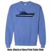 Adult Heavy Blend Heather Royal or Red 60/40 Fleece Crew (S) Thumbnail