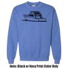 Adult Heavy Blend Heather Royal or Red 60/40 Fleece Crew (S) Thumbnail