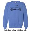 Adult Heavy Blend Heather Royal or Red 60/40 Fleece Crew (S) Thumbnail
