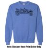 Adult Heavy Blend Heather Royal or Red 60/40 Fleece Crew (S) Thumbnail