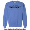 Adult Heavy Blend Heather Royal or Red 60/40 Fleece Crew (S) Thumbnail