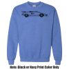 Adult Heavy Blend Heather Royal or Red 60/40 Fleece Crew (S) Thumbnail