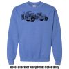 Adult Heavy Blend Heather Royal or Red 60/40 Fleece Crew (S) Thumbnail