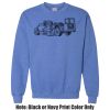 Adult Heavy Blend Heather Royal or Red 60/40 Fleece Crew (S) Thumbnail
