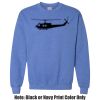 Adult Heavy Blend Heather Royal or Red 60/40 Fleece Crew (S) Thumbnail