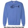 Adult Heavy Blend Heather Royal or Red 60/40 Fleece Crew (S) Thumbnail