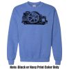Adult Heavy Blend Heather Royal or Red 60/40 Fleece Crew (S) Thumbnail