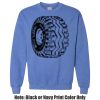 Adult Heavy Blend Heather Royal or Red 60/40 Fleece Crew (S) Thumbnail