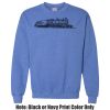 Adult Heavy Blend Heather Royal or Red 60/40 Fleece Crew (S) Thumbnail
