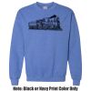 Adult Heavy Blend Heather Royal or Red 60/40 Fleece Crew (S) Thumbnail