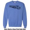 Adult Heavy Blend Heather Royal or Red 60/40 Fleece Crew (S) Thumbnail