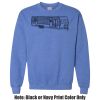 Adult Heavy Blend Heather Royal or Red 60/40 Fleece Crew (S) Thumbnail