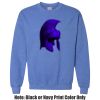 Adult Heavy Blend Heather Royal or Red 60/40 Fleece Crew (S) Thumbnail