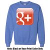 Adult Heavy Blend Heather Royal or Red 60/40 Fleece Crew (S) Thumbnail