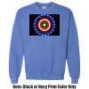 Adult Heavy Blend Heather Royal or Red 60/40 Fleece Crew (S) Thumbnail