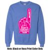 Adult Heavy Blend Heather Royal or Red 60/40 Fleece Crew (S) Thumbnail