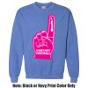 Adult Heavy Blend Heather Royal or Red 60/40 Fleece Crew (S) Thumbnail