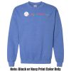 Adult Heavy Blend Heather Royal or Red 60/40 Fleece Crew (S) Thumbnail