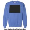 Adult Heavy Blend Heather Royal or Red 60/40 Fleece Crew (S) Thumbnail