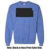 Adult Heavy Blend Heather Royal or Red 60/40 Fleece Crew (S) Thumbnail