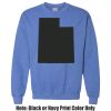 Adult Heavy Blend Heather Royal or Red 60/40 Fleece Crew (S) Thumbnail