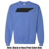 Adult Heavy Blend Heather Royal or Red 60/40 Fleece Crew (S) Thumbnail