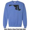 Adult Heavy Blend Heather Royal or Red 60/40 Fleece Crew (S) Thumbnail