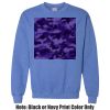 Adult Heavy Blend Heather Royal or Red 60/40 Fleece Crew (S) Thumbnail