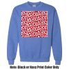 Adult Heavy Blend Heather Royal or Red 60/40 Fleece Crew (S) Thumbnail